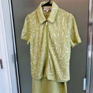 St. John suit. Light green. Size 4